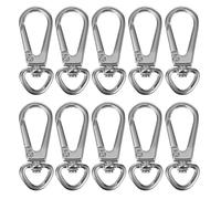 PRETYZOOM 10pcs Silver Alloy Claw Clasp Keychain Hooks for Bags, Sturdy Snap Hooks that Hold Items Tight, for Handmade Crafts and DIY Projects