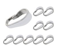 PRETYZOOM 10pcs Silver Jewelry Clasp Connectors Bail Charm Clasps for Necklace and Keychain, Easy to Turn on Or, for Jewelry Making and Bracelet Making