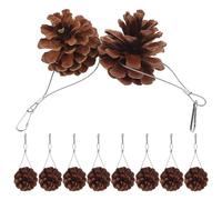 PRETYZOOM 10pcs Small Animal Chewing Pine Cone Parrot Hanging Bite with Decorative Appearance Simple Design Pine Cone Material for Bird Cage Pet Birds
