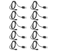 PRETYZOOM 10pcs Smart Watch Charger Cable, Smartwatch Charging Lead, PC Abs Magnetic USB Charging Data Cord, Universal Compatibility for Smartwatch, Black, Home Daily Use