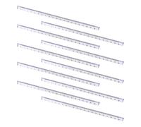 PRETYZOOM 10Pcs Transparent Plastic Triangle Scale Ruler for Students Geometry Drawing Teaching Accurate Measurement Tool for School Office Use