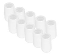 PRETYZOOM 10Pcs White Silicone Drumstick Mute Tips Drum Cap Set Silent Practice Accessories for Electronic and Acoustic Drums