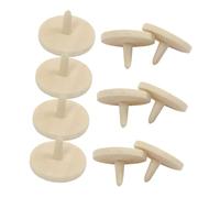 PRETYZOOM 10pcs Wooden Golf Ball Position Markers Round Putting Alignment Tools Reusable Golf Accessories for Precise Ball Placement Course