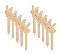 PRETYZOOM 10pcs Wooden Rabbit Easter Bookmarks Blank Bookmarks for DIY Painting Craft Supplies Cute Wood Page Markers Decorative Book Labels for Reading and Party Use