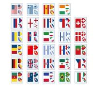 PRETYZOOM 116pcs Waterproof Face Tattoo Stickers Set, 60x60mm Patriotic Temporary Flag Decals for Sports Events, Marathon, and Adults, Sweat-resistant Face