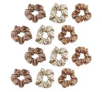 PRETYZOOM 12 Pcs Elastic Hair Ties Ponytail Scrunchies 4.32x4.32x1.18inch Cloth Material Elastic Won't Snag Or Damage Hair Ladies Daily Wear