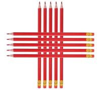 PRETYZOOM 12 Pcs Erasable Red Hexagonal Graphite Pencils with Erasers Pre-sharpened Hb Pencils for School Office Drawing Sketching Checking Marking and Test Scoring