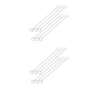 PRETYZOOM 12 Pcs Stainless Steel Hanging Chain with Snap Ring Hooks | Silver Finish, Burr-free Surface, Quick Install Design, for Menu Boards, Window Displays and Gardens
