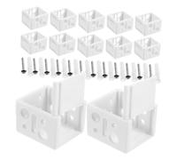 PRETYZOOM 12 Set White Box Mounting Brackets for Window Blinds Headrail Low Profile Blind Repair Parts with Wall Mount Support Clips for Roller and Horizontal Installation