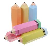 PRETYZOOM 12 Sets Pencil Favor Box Paper Boxes Pencil Shaped Sturdy Thickened Cardboard Assorted Color Unique Design Resistant to Damage School Events First Day of School Activities