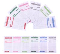 PRETYZOOM 12 Sheets Portable Budget Sheets Cash Binder Cards for Daily Spending Tracker, Easy to Write and Organise Paper Inserts for Practical Budget Planning and Expense Management