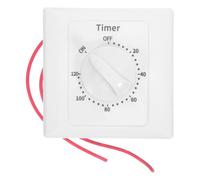 PRETYZOOM 120-minute Mechanical Countdown Timer Switch for Exhaust Fan and Lights, Energy Saving Electronic Control Switch round Bottom and Mounting Hole, Suitable for Bathrooms