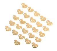 PRETYZOOM 12Mm Gold Heart-Shaped Double-Hole Hollow Letter Charms A-Z Stainless Steel Pendants for Jewelry Making DIY Bracelet Necklace Crafts