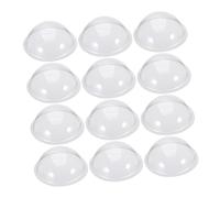 PRETYZOOM 12pcs Clear Plastic Fillable Snow Globe Domes Transparent PVC Craft Hemispheres for DIY Christmas Village Decorations Multipurpose Holiday Ornament Covers for Wedding and Seasonal