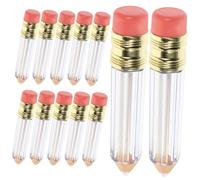 PRETYZOOM 12pcs Cosmetic Containers Pencil Lip Gloss Tubes with Brush Refillable for Lip Balm Diy and Travel Convenience