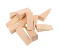 PRETYZOOM 12pcs Hardwood Wooden Door Wedges Triangular Non Stoppers for Chair Caning Carpentry Home Office DIY Projects Natural Wood Finish