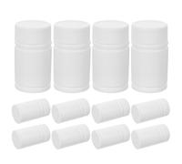 PRETYZOOM 12pcs Hdpe Solid Jar Empty Medicine Bottles Small Medicine Container for Carrying Capsules Tablets Lightweight Travel Bottles Lids for Samples and Small Items