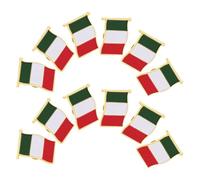 PRETYZOOM 12pcs Italian Flag Lapel Pin Brooch with Enamel Iron Material and Secure Butterfly Clasp Fastening, Unique Shape and Elegant Design for Themed Birthday Party Decorations