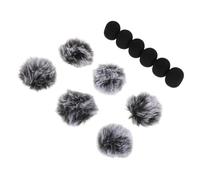 PRETYZOOM 12pcs Lavalier Microphone Accessories Furry Windproof Covers and Sponge Wind Guards for Conference Recording and Podcasting