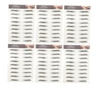 PRETYZOOM 12pcs Natural Eyebrow Stickers Quick Apply Realistic Fake for Full Hairy Look Easy Professional Makeup Replacement