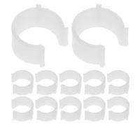 PRETYZOOM 12pcs No Drill Curtain Rod Holder Bracket, Plastic U Shaped Support Clip with Secure Grip and Versatile Installation, White Small Curtain Rod Brackets for Bathroom and Living Room