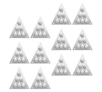 PRETYZOOM 12pcs Push-on Acoustic Panel Mounting Clips Triangle Base, Carbon Steel Sound Isolation Clips for Walls, Sturdy Acoustic Panel Hardware for Studios and Noise-sensitive Spaces