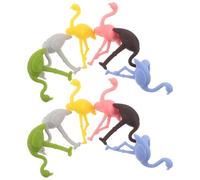 PRETYZOOM 12pcs Silicone Wine Glass Charms Flamingo Drink Markers Reusable Stemware Identifiers for Wedding Bridal Shower Cocktail Party Supplies Tropical Decor