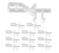 PRETYZOOM 12pcs vertical blind retainer holder valance clips for blinds clear plastic hidden channel replacement for hotels