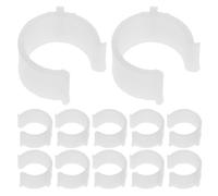 PRETYZOOM 12pcs White Plastic Curtain Rod Support Bracket with U Shaped Rod Clip, Versatile Installation and Secure Grip for Living Room and Bedroom Curtain Poles