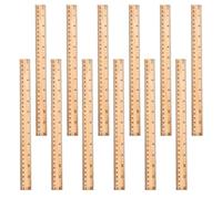 PRETYZOOM 12pcs Wood Ruler 30cm Multi-functional Straight Measuring Tool Easy to Carry and Use for Surveying and Mapping by Graduates and Engineers