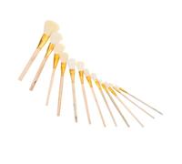 PRETYZOOM 12Pcs Wool Bristle Paint Brushes Soft Head Gilding Art Craft Supplies for Gold Leaf Template Watercolor Painting Professional for Artists and Beginners