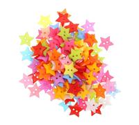 PRETYZOOM 150pcs Five-Pointed Star Resin Buttons DIY Hand Making Craft Sewing for Clothes Hats Sweaters with Easy Sew Lightweight Portable Mixed Colors