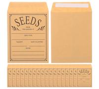 PRETYZOOM 150pcs Kraft Paper Seed Envelopes Writable Textured Surface Resealable Seeds Pouches Easy Organization and Moisture Protection for Home Gardeners