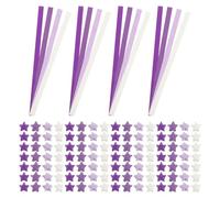 PRETYZOOM 1560pcs Gradient Purple Origami Star Paper Strips 4 Colors DIY Folding Lucky Stars for Crafts Scrapbooking School Projects 8.3x0.4 Inches