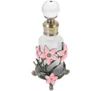 PRETYZOOM 15ml Glass Bottle Empty Vintage Style Metal Cap, Middle Eastern Exotic Design for Storing and Carrying Essential Oils Or Fragrance