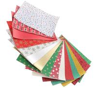 PRETYZOOM 15Pcs Christmas Pattern Faux Leather Fabric Sheets, Glitter Synthetic Leather DIY Material for Earrings and Hair Accessories Crafting