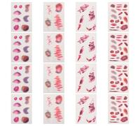 PRETYZOOM 16 Sheets Fake Scars Tattoo Temporary Halloween Makeup Kit Zombie Cosplay Face Scar Stickers Patches for April Fool Day Decor
