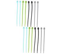 PRETYZOOM 16pcs Reusable Silicone Cable Ties for Food Bags Multiple Usage Reusable Food Ties for Steamer Cooking and Cable Management Random Color