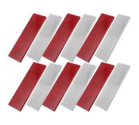 PRETYZOOM 16pcs Self Adhesive Reflective Safety Strips for Vehicles and Trailers, Waterproof Red and White Reflective Tape Rectangle Shape for Nighttime Driving Visibility