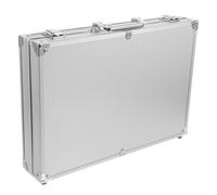 PRETYZOOM 18-slot Aluminum Alloy Watch Case with Sponge Lining, Hard Shell and Locking Mechanism, Portable Watch Organizer for Home Use and Daily Timepiece Storage