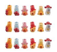 PRETYZOOM 18pcs Miniature Horse Resin Figurines - Cute Mini Lucky Horse Figures - Chinese Zodiac Animal Statue Decorations For Spring Festival Party Home Office Desk Ornaments