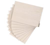 PRETYZOOM 18pcs Notched Weaving Board Wooden Rectangular Khaki Lightweight Weaving Loom for Beginners Handcraft Enthusiasts