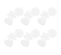 PRETYZOOM 18Pcs Plastic Mesh Sheets for Embroidery DIY Crafting 7.5Cm Small Heart + 9.4Cm Small Star + 7.7Cm Round Mesh Grid Sheets Set for Needlework