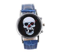 PRETYZOOM 1pc Halloween Themed Skeleton Quartz Watch for Men Unique Skull Design Wristwatch for Halloween Parties Stylish Everyday Accessory Choice for Friends
