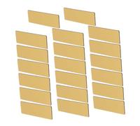 PRETYZOOM 1set Name Tags for Unifying Team Appearance and Boosting Team Cohesion with Pin Backing Plastic Golden 3x1in Blank Badge for Office Workers for Office and Conference Use 20pcs