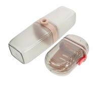 PRETYZOOM 1set Travel Toothbrush Cup and Soap Case Lightweight Plastic Bathroom Holder for Toothpaste and Brush Storage Compact Reusable Travel Accessory for Men and Women Toiletries