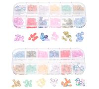 PRETYZOOM 2 Boxes Easter Nail Art Polymer Clay Pieces with Bunny and Egg Designs Manicure Ornament Set for DIY Nail Decoration Cute Easter Elements