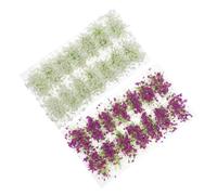 PRETYZOOM 2 Boxes Resin Grass Cluster Miniature Static Grass Tufts for Model Railway Scenery for Sand Table House War Gaming Landscape Lightweight Resin with Natural Colors