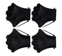PRETYZOOM 2 Pairs Adjustable Silicone Swimming Hand Fins with Webbed Paddle Gloves Swim Resistance Mitts for Adults Comfortable Water Sports Training Gear for Stroke Efficiency and Endurance