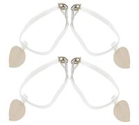 PRETYZOOM 2 Pairs Adjustable Women Shoe Straps for High Heels, Microfiber Leather Anti-slip Fixing Heel Strap Ergonomic Design, Easy to Apply for Long Walking and Dress Shoes